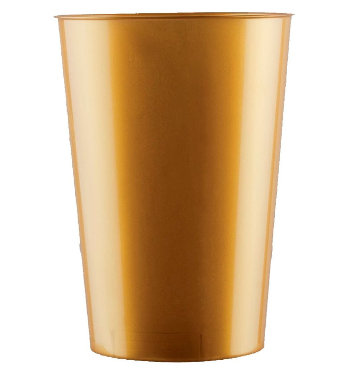 Plastic PS beker "Moon" goud 230ml (35 stuks) Plastic PS beker "Moon" goud 230ml (35 stuks)