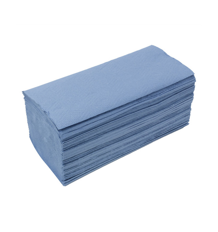 Essuie Mains en Papier Bleu 1 Epaisseur Z Essuie Mains en Papier Bleu 1 Epaisseur Z