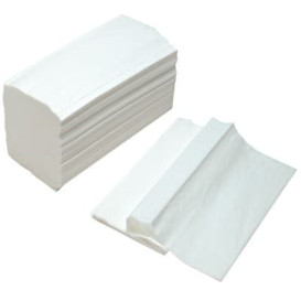 Essuie Mains Papier Tissu Blanc 2 Epaisseurs Z