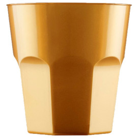 kijken Ondoorzichtig Assimilatie Plastic beker voor Cocktail PS goud Ø7,3cm 220ml (50 stuks)