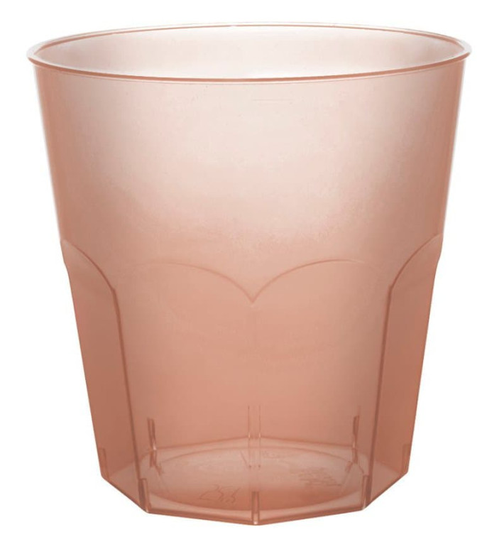 Plastic PS beker bruin transparant Ø7,3cm 220ml (1000 stuks) Plastic PS beker bruin transparant Ø7,3cm 220ml (1000 stuks)
