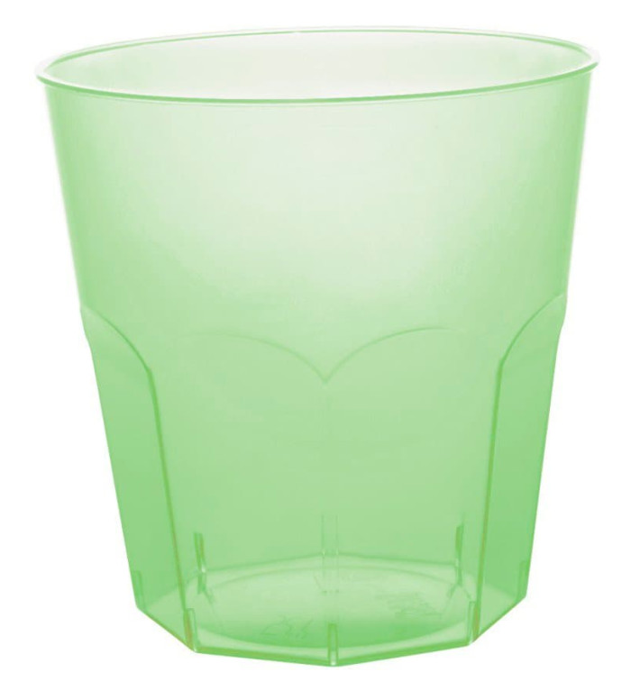 Plastic PS beker limoengroen transparant Ø7,3cm 220ml (50 stuks) Plastic PS beker limoengroen transparant Ø7,3cm 220ml (50 stuks)