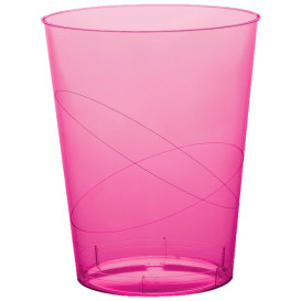Verre Plastique Moon Fuchsia Transp. PS 350ml (400 Unités)