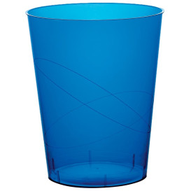 Plastic PS beker "Moon" blauw transparant 350ml (20 stuks) 