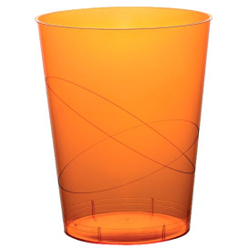 Verre Plastique Moon Orange Transp. PS 350ml (20 Unités)