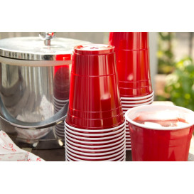 Plastic PS beker Amerikaanse Red Party Bekers 470ml (1000 stuks)