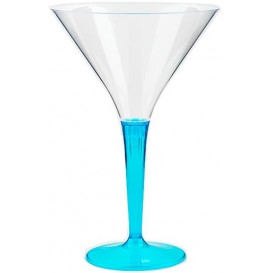Plastic stamglas Cocktail turkoois 100 ml (6 stuks)