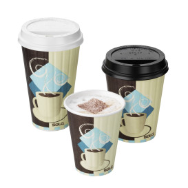 Couvercle avec passage Gobelet Carton 10oz/300ml Ø8,4cm (1.000 Unités)