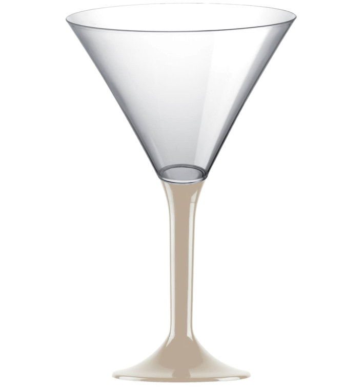 Flûte Plastique Cocktail Pied Beige 185ml 2P (20 Utés) Flûte Plastique Cocktail Pied Beige 185ml 2P (20 Utés)