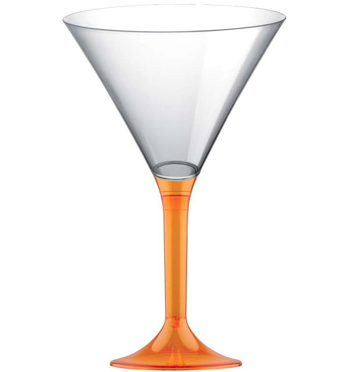 Flûte Plastique Cocktail Pied Orange Trans. 185ml 2P (20 Utés) Flûte Plastique Cocktail Pied Orange Trans. 185ml 2P (20 Utés)