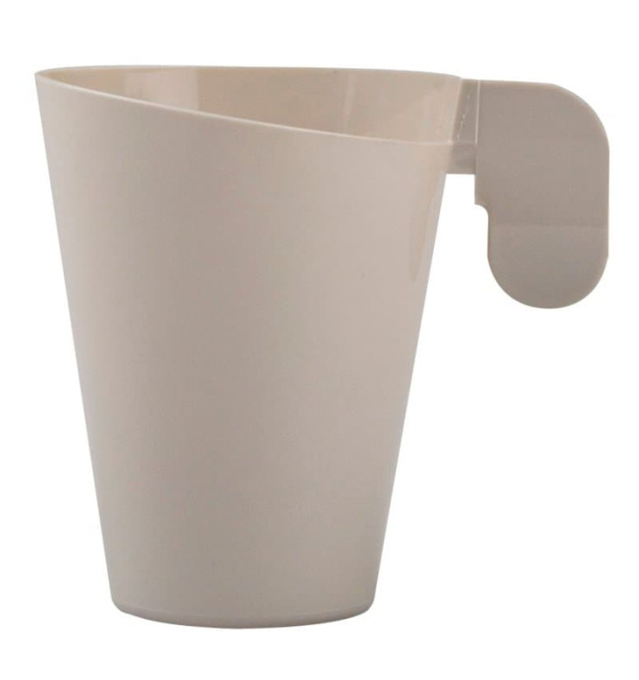 Plastic beker "Design" crème 155ml (12 stuks) Plastic beker "Design" crème 155ml (12 stuks)