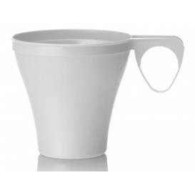 Tasse Plastique Dur Blanc 80ml (40 Unités)