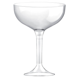 Flûte Champagne Plastique Pied Trans. 200ml 2P (200 Utés)