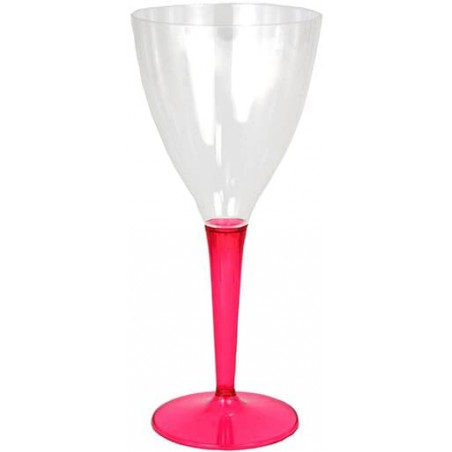 Plastic stamglas wijn framboos 130ml (6 stuks) 