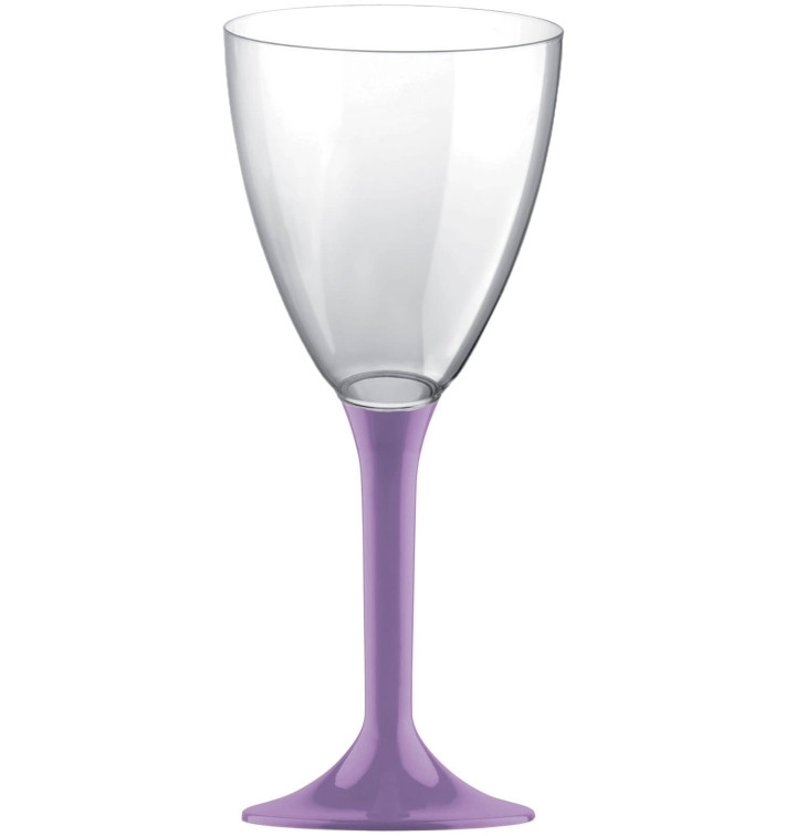 Flûte Plastique Vin Pied Lilas 180ml (200 Unités) Flûte Plastique Vin Pied Lilas 180ml (200 Unités)