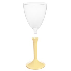 Plastic stamglas wijn crème verwijderbare stam 180ml (20 stuks)