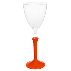 Plastic stamglas wijn rood verwijderbare stam 180ml (200 stuks)