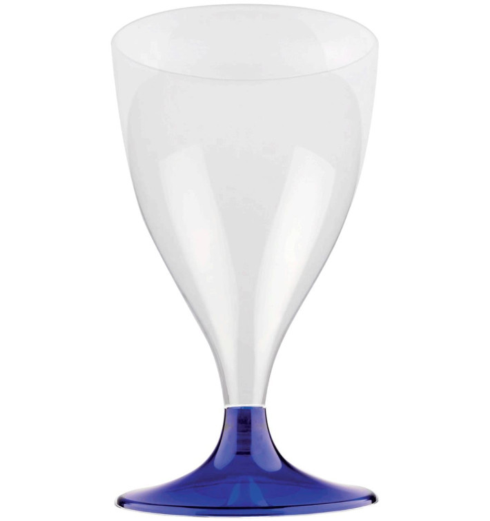 Flûte Plastique Vin Pied Bleu 300ml 2P (20 Utés) Flûte Plastique Vin Pied Bleu 300ml 2P (20 Utés)