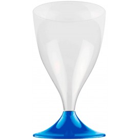 Plastic stamglas wijn blauw mediterranean 200ml 2P (400 stuks)