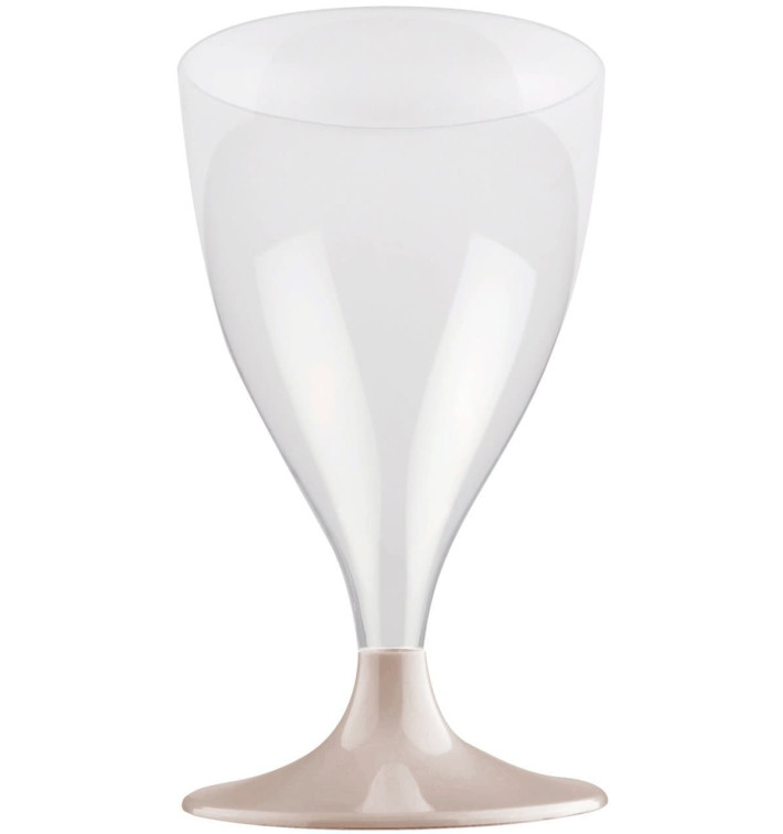 Plastic stamglas wijn crème 200ml 2P (400 stuks) Plastic stamglas wijn crème 200ml 2P (400 stuks)