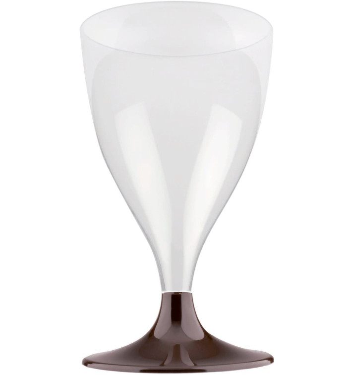 Plastic stamglas wijn bruin 200ml 2P (400 stuks) Plastic stamglas wijn bruin 200ml 2P (400 stuks)