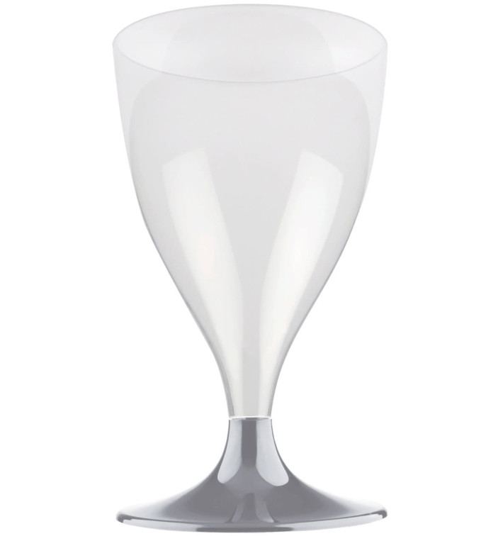 Plastic stamglas wijn grijs 200ml 2P (400 stuks) Plastic stamglas wijn grijs 200ml 2P (400 stuks)