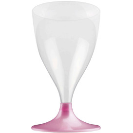 Plastic stamglas wijn roze parel 200ml 2P (400 stuks)