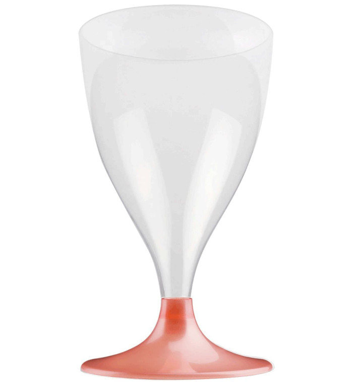 Flûte en Plastique Vin Pied Pêche Perlé 200ml 2P (400 Utés) Flûte en Plastique Vin Pied Pêche Perlé 200ml 2P (400 Utés)