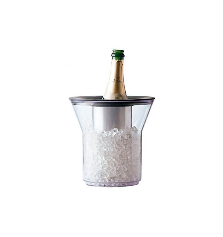 Plastic ijsemmer voor 1 fles transparant PCTA (1 stuk) 