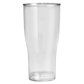 Plastic Pint glas SAN Herbruikbaar transparant 400ml (80 stuks)