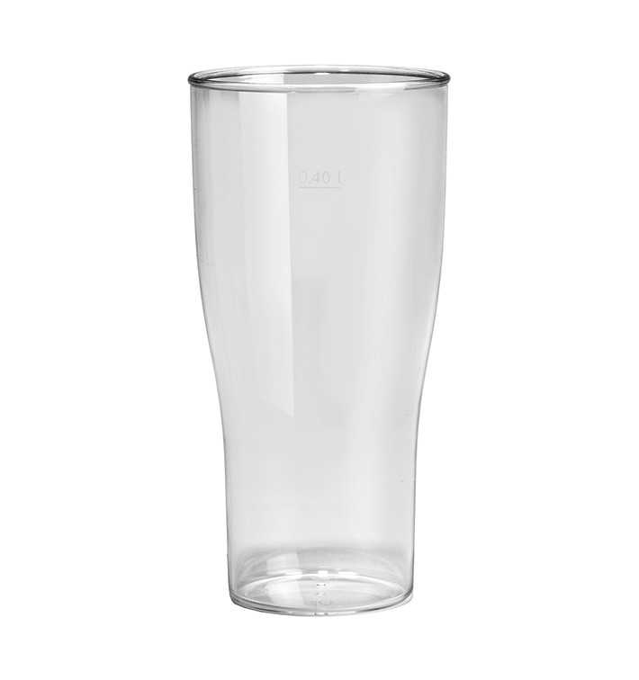 Plastic Pint glas SAN Herbruikbaar transparant 400ml (80 stuks) Plastic Pint glas SAN Herbruikbaar transparant 400ml (80 stuks)