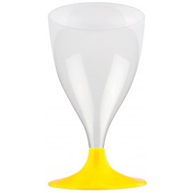 Plastic stamglas wijn geel 200ml 2P (400 stuks)