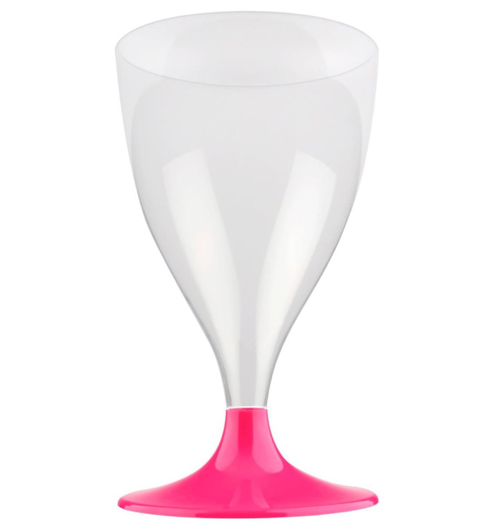 Flûte Plastique Vin Pied Fuchsia 200ml 2P (20 Utés) Flûte Plastique Vin Pied Fuchsia 200ml 2P (20 Utés)