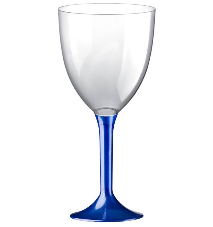 Flûte en Plastique Vin Bleu Perlé 300ml (200 Unités) Flûte en Plastique Vin Bleu Perlé 300ml (200 Unités)