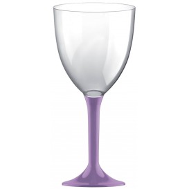 Plastic stamglas wijn lila verwijderbare stam 300ml (200 stuks)
