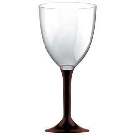 Flûte en Plastique Vin Pied Marron 300ml (200 Unités)