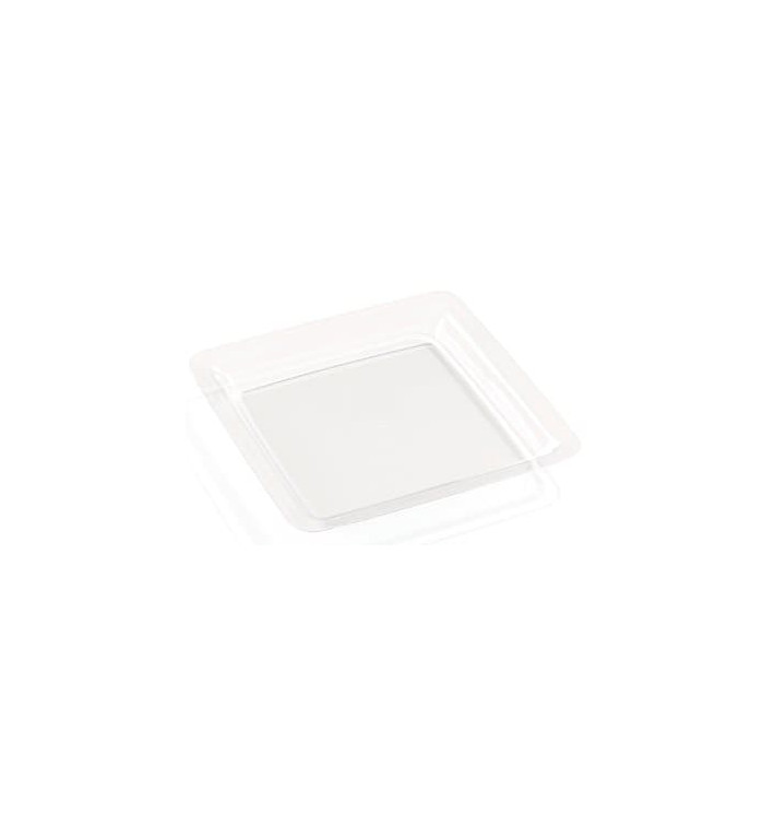 Assiette Transparente Plastique Dur 22.5x22.5 cm (20 Utés)