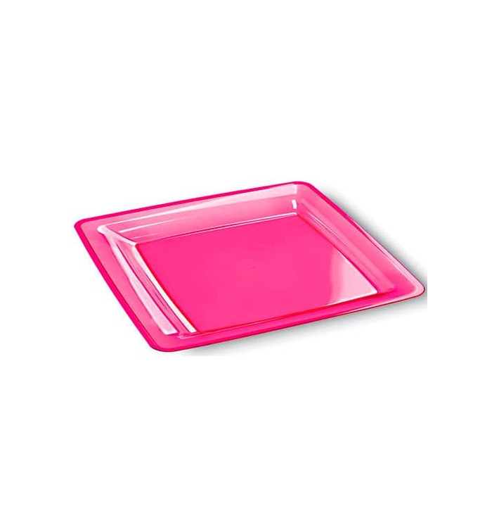 Assiette Carrée Extra Dur Framboise 22,5x22,5cm (6 Utés) Assiette Carrée Extra Dur Framboise 22,5x22,5cm (6 Utés)