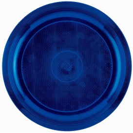 Assiette Plastique Réutilisable Bleu PP Ø290mm (25 Utés)