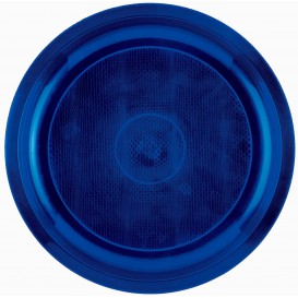 Plastic bord blauw "Rond vormig" PP Ø29 cm (25 stuks) 