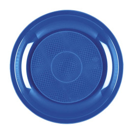 Plastic bord Dessert mediterranean blauw "Rond vormig" PP Ø18,5 cm (600 stuks)