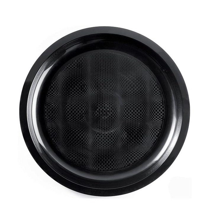 Assiette Plastique Réutilisable Noir PP Ø290mm (25 Utés) Assiette Plastique Réutilisable Noir PP Ø290mm (25 Utés)