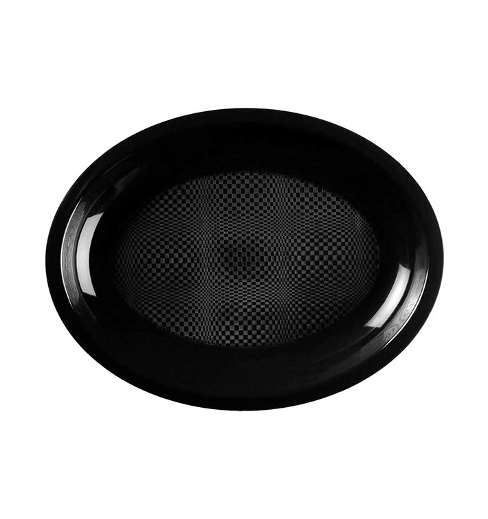 Plateau Plastique Réutilisable Ovale Noir PP 255x190mm (50 Utés) Plateau Plastique Réutilisable Ovale Noir PP 255x190mm (50 Utés)