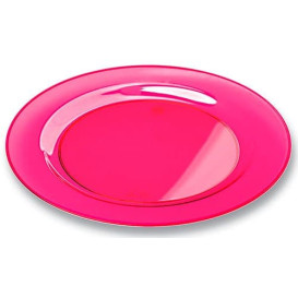 Assiette Plastique Extra Dur Framboise 26cm (6 Unités)