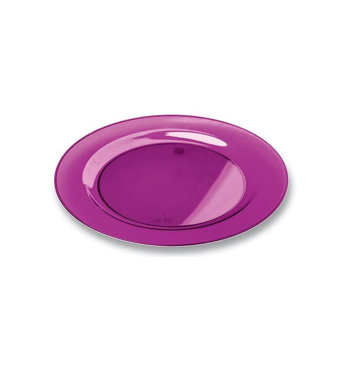 Assiette Plastique Extra Dur Aubergine 19cm (10 Unités) Assiette Plastique Extra Dur Aubergine 19cm (10 Unités)