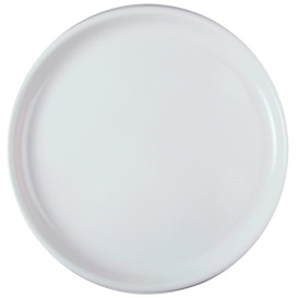 Assiette Plastique Réutilisable Pizza Blanc PP Ø350mm (12 Utés)