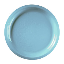 Assiette Plastique Réutilisable Turquoise PP Ø290mm (25 Utés)