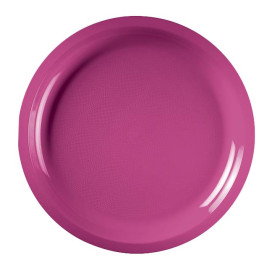 Plastic bord fuchsia "Rond vormig" PP Ø29 cm (300 stuks)