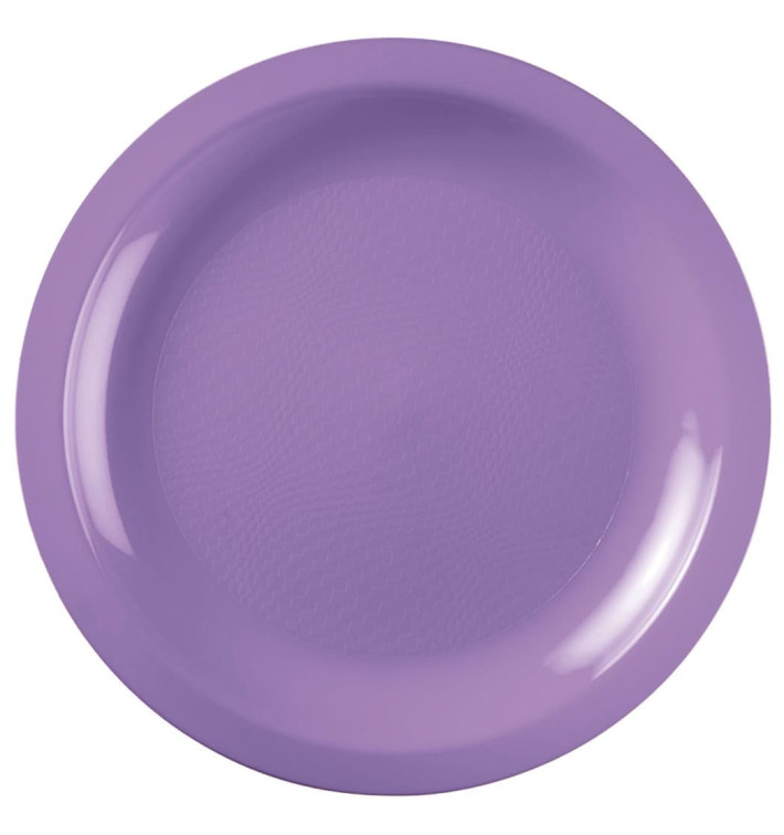Plastic bord Plat lila "Rond vormig" PP Ø22 cm (600 stuks) Plastic bord Plat lila "Rond vormig" PP Ø22 cm (600 stuks)