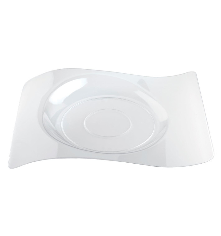 Assiette plastique "Forma" Transparent 22x18 cm (180 Utés) Assiette plastique "Forma" Transparent 22x18 cm (180 Utés)